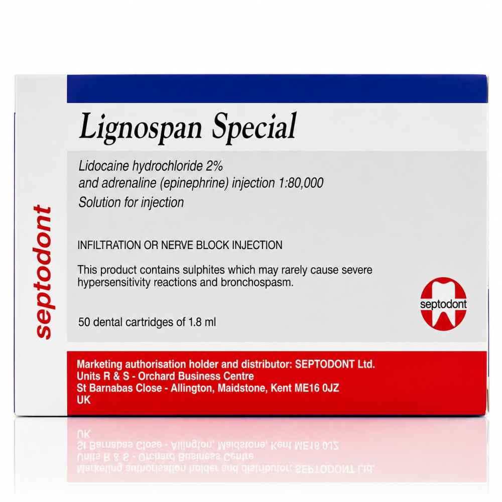 Septodont Lignospan Special (50 cartridges) Local Anaesthesia