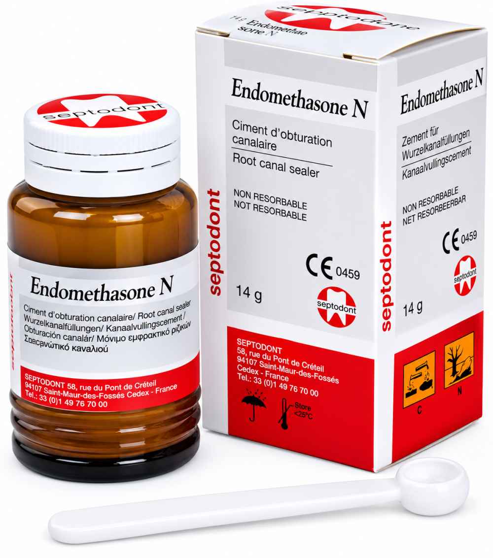Septodont Endomethasone N ( Liquid+Powder ) ZOE Based Root Canal Sealer