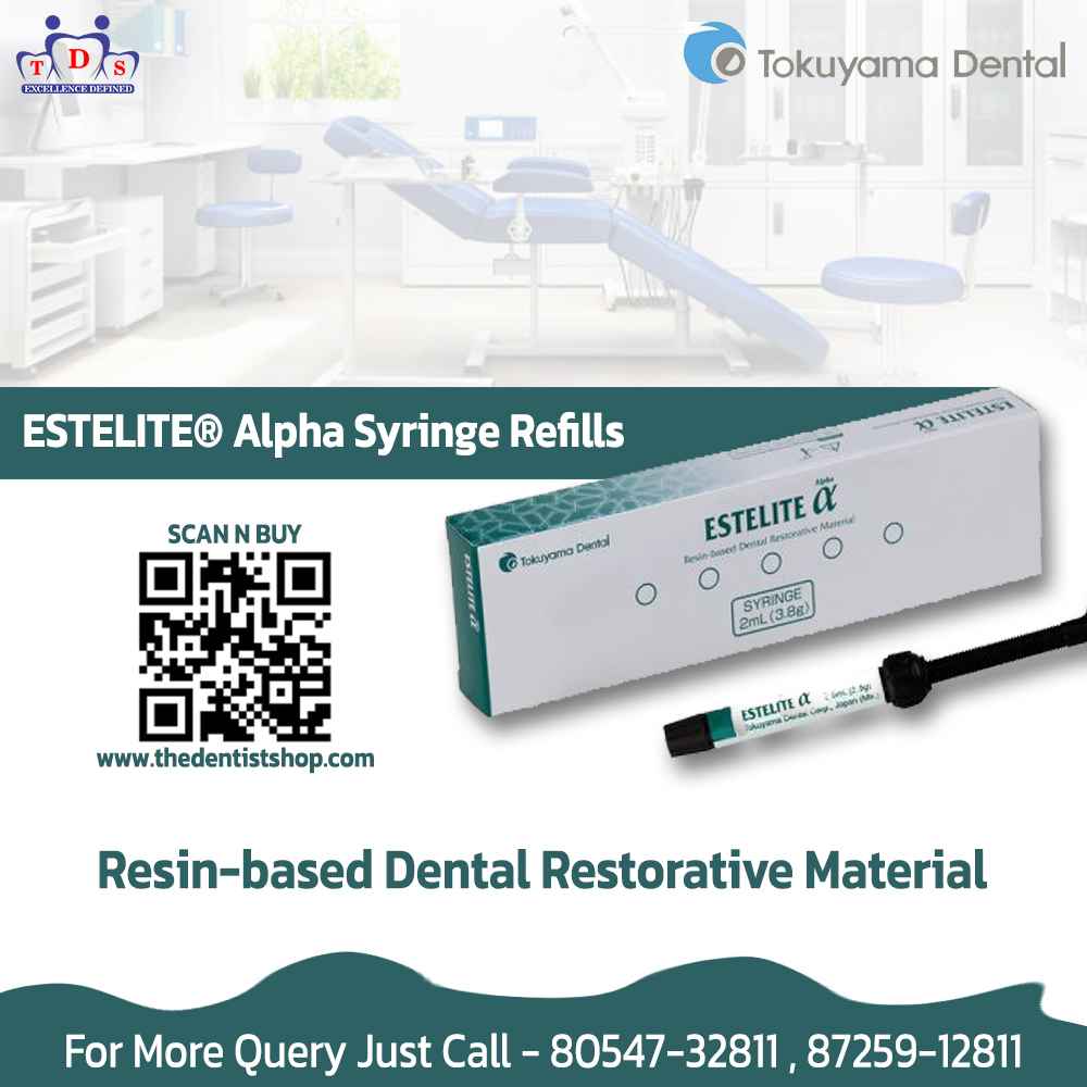 Tokuyama Estelite Alpha Syringe - Refills Resin Based Restorative Material 3.8g