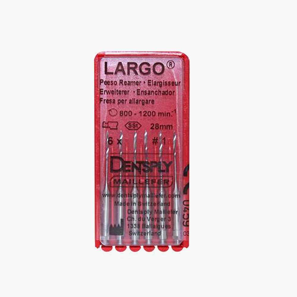 Dentsply Largo RA Peeso Reamer Files 28 & 32mm (Pack of 6)