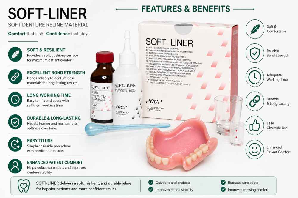 GC Soft Liner Denture Relining Material