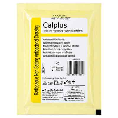 Prevest Denpro Calplus Calcium hydroxide paste With Iodoform 2g- Intro pack Prevest Denpro Calplus Calcium hydroxide paste With Iodoform 2g- Intro pack