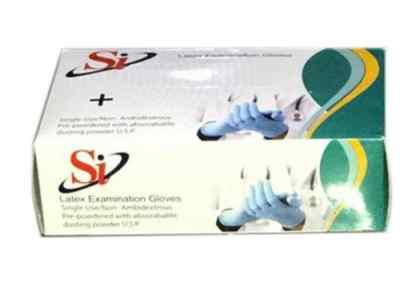 SI Latex Examination Gloves Pack of 100pcs