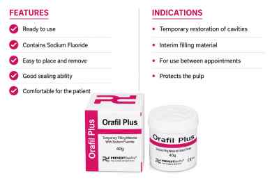 Prevest Denpro Orafil Plus Temporary Filling Material With Sodium Fluoride 40g Prevest Denpro Orafil Plus Temporary Filling Material With Sodium Fluoride 40g
