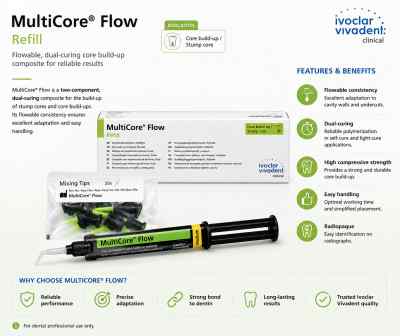 Ivoclar Multicore Flow Self Cure Composite Core Build Up Material Light Cure