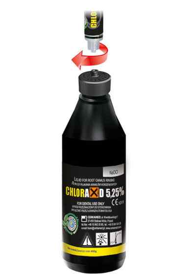 Cerkamed Chloraxid 5,25% Bottle Irrigation Solution for root canal treatment