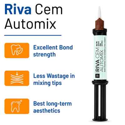 Sdi Dental Riva Cem Automix - Resin-Based Glass Ionomer Cement 2*4 g Sdi Dental Riva Cem Automix - Resin-Based Glass Ionomer Cement 2*4 g