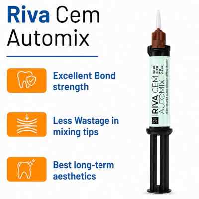 Sdi Dental Riva Cem Automix - Resin-Based Glass Ionomer Cement 2*4 g Sdi Dental Riva Cem Automix - Resin-Based Glass Ionomer Cement 2*4 g