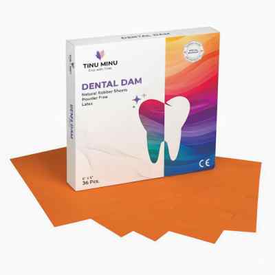 Tinu Minu Rubber Dam Sheet 6X6 - (Orange)
