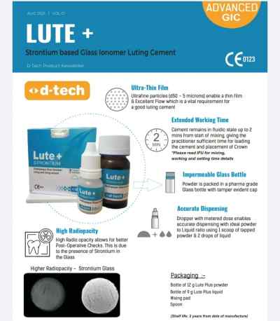 D-Tech Lute Plus Strontium Glass Ionomer Cement D-Tech Lute Plus Strontium Glass Ionomer Cement