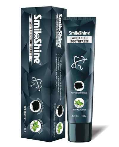 Smiloshine Teeth Whitening Toothpaste With Activated Charcoal (Pack of 1)