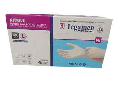 Tegamen Nitrile Powder Free White Gloves Tegamen Nitrile Powder Free White Gloves
