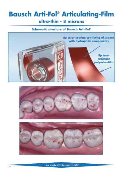 Bausch Arti-Fol Dental Articulating Flim Ultra Thin - 8µ Microns Width 22 mm - 20 Mts. Bausch Arti-Fol Dental Articulating Flim Ultra Thin - 8µ Microns Width 22 mm - 20 Mts.