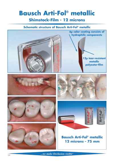 Bausch Dental Arti Fol Metallic Shimstock Flim 12µ Microns Bausch Dental Arti Fol Metallic Shimstock Flim 12µ Microns