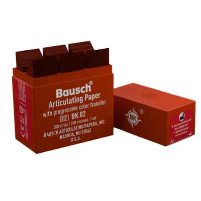 Bausch Dental Articulating Papers with Progressive Colour Transfer - 200µ Microns Bausch Dental Articulating Papers with Progressive Colour Transfer - 200µ Microns