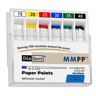 Diadent Paper Points Millimeter Marked - 2% Diadent Paper Points Millimeter Marked - 2%