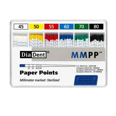 Diadent Paper Points Millimeter Marked - 2% Diadent Paper Points Millimeter Marked - 2%
