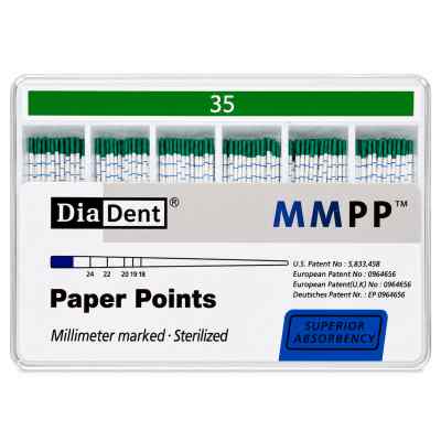 Diadent Paper Points Millimeter Marked - 2% Diadent Paper Points Millimeter Marked - 2%