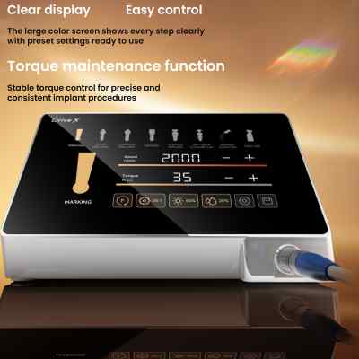 Woodpecker Drive-X implant motor with LED contra angle for precise implantology Woodpecker Drive-X implant motor with LED contra angle for precise implantology