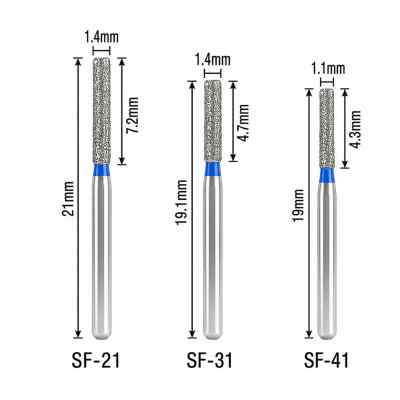 Mani Diamond Airotor Burs - Straight Flat End / Sf Series Mani Diamond Airotor Burs - Straight Flat End / Sf Series