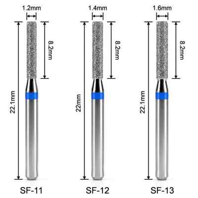 Mani Diamond Airotor Burs - Straight Flat End / Sf Series Mani Diamond Airotor Burs - Straight Flat End / Sf Series