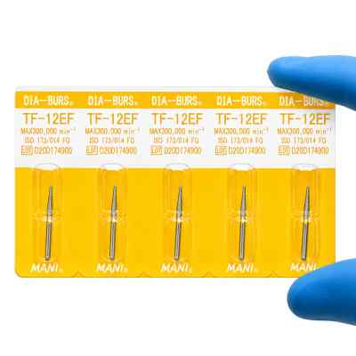 Mani Diamond Airotor Burs - Taper Flat End / Tf Series (Pack of 5) Mani Diamond Airotor Burs - Taper Flat End / Tf Series (Pack of 5)
