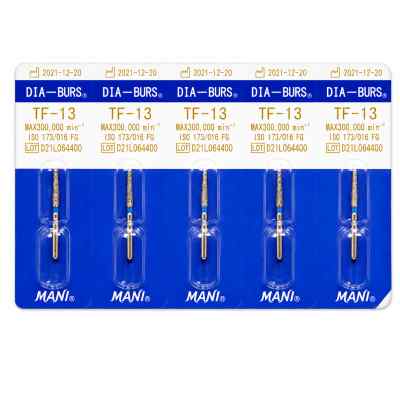 Mani Diamond Airotor Burs - Taper Flat End / Tf Series (Pack of 5) Mani Diamond Airotor Burs - Taper Flat End / Tf Series (Pack of 5)