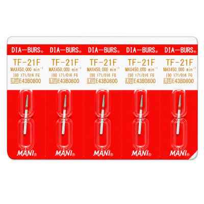 Mani Diamond Airotor Burs - Taper Flat End / Tf Series (Pack of 5) Mani Diamond Airotor Burs - Taper Flat End / Tf Series (Pack of 5)