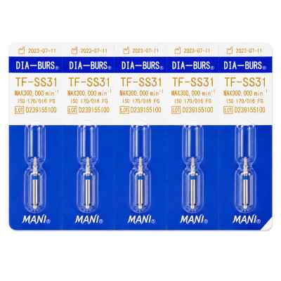 Mani Diamond Airotor Burs - Taper Flat End / Tf Series (Pack of 5) Mani Diamond Airotor Burs - Taper Flat End / Tf Series (Pack of 5)