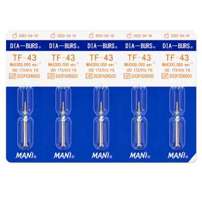 Mani Diamond Airotor Burs - Taper Flat End / Tf Series (Pack of 5) Mani Diamond Airotor Burs - Taper Flat End / Tf Series (Pack of 5)