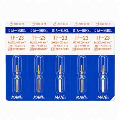 Mani Diamond Airotor Burs - Taper Flat End / Tf Series (Pack of 5) Mani Diamond Airotor Burs - Taper Flat End / Tf Series (Pack of 5)