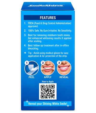 SmiloShine Professional Teeth Whitening Strips - Box of 14 Sets SmiloShine Professional Teeth Whitening Strips - Box of 14 Sets