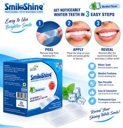 SmiloShine Professional Teeth Whitening Strips - Box of 14 Sets SmiloShine Professional Teeth Whitening Strips - Box of 14 Sets